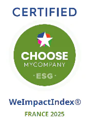Label « CERTIFIED » CHOOSE MYCOMPANY ESG, WeImpactIndex®, FRANCE 2025.
